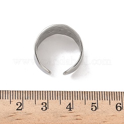 Anillos de puño abiertos de acero inoxidable 304&nbsp;RJEW-A079-01H-P