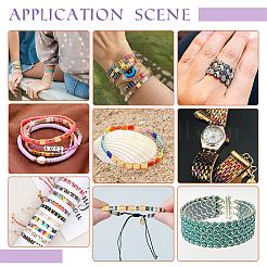 Прозрачные стеклянные бусы с 2 отверстием SEED-WH0004-01