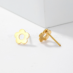 201 серьги-гвоздики из нержавеющей стали в форме цветка&nbsp;DW6550