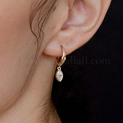 Элегантные серьги-подвески с серебряной инкрустацией из циркония S925 GT9786