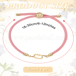 1 braccialetti scorrevoli in cordino di nylon regolabile per donna&nbsp;BJEW-LP0001-32G-03