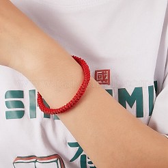 Плетеный браслет из нейлоновых нитей&nbsp;BJEW-SW00058-3