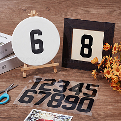 Самоклеящиеся светоотражающие наклейки для почтовых ящиков № 0~9 для домашних животных DIY-WH20010-26B-02