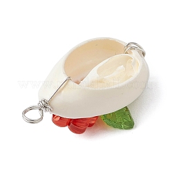 Подвески в форме цветочных ракушек из натуральной ракушки каури&nbsp;PALLOY-JF03819