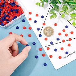 240шт 2 цвета ПВХ малиновый DJEW-OC0001-20