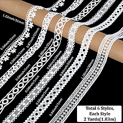 12 ярд 6-х стилей ленты для вышивки из молочного волокна OCOR-CY0001-81