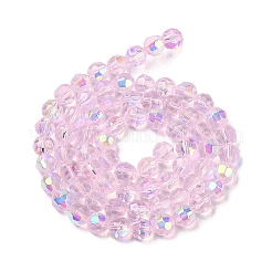 Стеклянные бусины с гальваническим покрытием  EGLA-Q129-02A-AB01