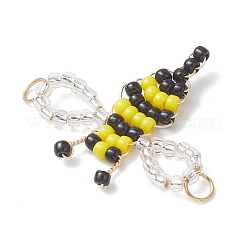 Стеклянные бусины в виде пчел&nbsp;PALLOY-MZ01221