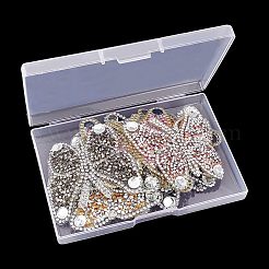 Нашивки со стразами в форме бабочки&nbsp;DIY-FG0001-36