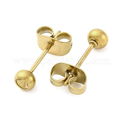 Фурнитура для сережек-гвоздиков из нержавеющей стали 304&nbsp;STAS-V003-09G-01