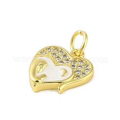 Латунные микропаве прозрачные подвески с фианитом KK-E111-46G-03