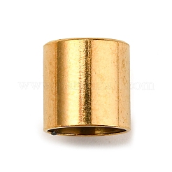 304ステンレススチールコードエンド  エンドキャップ  コラム  ゴールドカラー  8x8mm  内径：7mm&nbsp;STAS-L270-01G-G