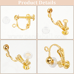 36 шт. латунный винт на зажимах для сережек&nbsp;KK-SP0001-18G