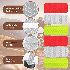 60 шт. 3-х цветные пластиковые светоотражающие наклейки для домашних животных DIY-SP0004-36