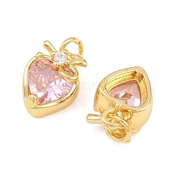 Messing ebnen Zirkonia Charms&nbsp;KK-Q085-17G-02