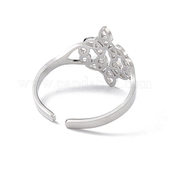 Не тускнеющий матросский узел 304 нержавеющая сталь полое открытое манжетное кольцо для мужчин и женщин&nbsp;LS-RJEW-E073-05P