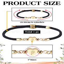 1 bracelet réglable en cordon de nylon pour femmes et hommes&nbsp;BJEW-LP0001-30P
