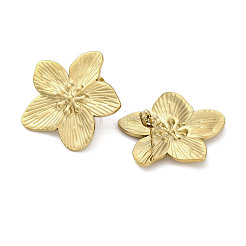 Ohrstecker mit Blumenmotiv aus 304 Edelstahl für Damen&nbsp;EJEW-B110-04G-01