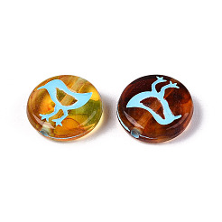 Окрашенные прозрачные акриловые бусины OACR-T029-03B