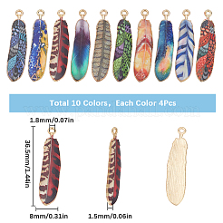 40шт 10 цвета подвески из сплава с покрытием стойки&nbsp;FIND-SC0009-91