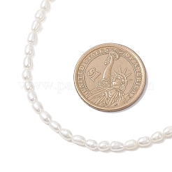 Ожерелья из натурального культивированного пресноводного жемчуга и рисовых бусин&nbsp;NJEW-JN05688