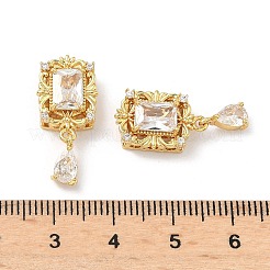 Латунные микро проложить кубического циркония бусы&nbsp;KK-Z139-03G-02