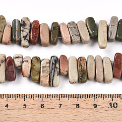 Натуральная полихромная яшма/камень Пикассо/нити бус из яшмы Пикассо G-T140-63