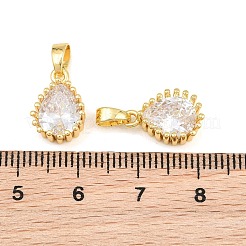 Charms in ottone zirconi a pavé di ottone&nbsp;CU-CBA9AB3-01G-03