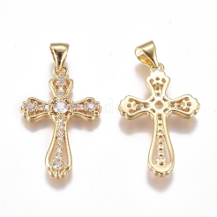 Латунные микро проложить кубического циркония подвески&nbsp;ZIRC-G168-27G