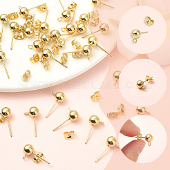 40 шт. фурнитура для сережек-гвоздиков из нержавеющей стали 304&nbsp;STAS-SC0010-54