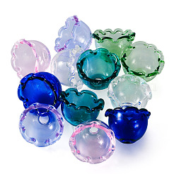 12 шт. 6-цветный прозрачный стеклянный колпачок для бусин&nbsp;GLAA-TA0002-06