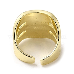 Латунные открытые кольца манжеты RJEW-Q778-06G