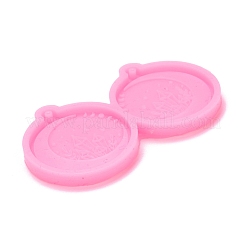 Плоская круглая форма с хрустальным кластером&nbsp;DIY-M034-10