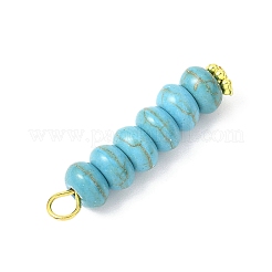 2 шт. подвески-рондели из синтетической бирюзы&nbsp;PALLOY-JF04623-02