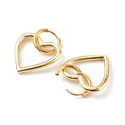 Серьги-кольца Huggie Hoop из нержавеющей стали 304 EJEW-JE04549-04