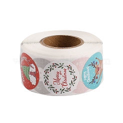 500 autocollant rond sur le thème de Noël.&nbsp;AJEW-S090-04D