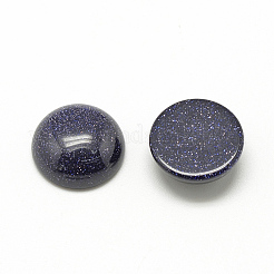 合成ブルーゴールドストーン青金砂石カボション  染め  半円/ドーム  16x6mm&nbsp;X-G-R416-16mm-34