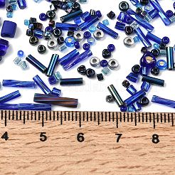 ミユキシードビーズミックス  日本製シードビーズ  混合形状  ブルー  1~9x1.5~2mm  穴：0.5~1mm&nbsp;Y-SEED-Z005-01G
