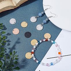40個4色イオンプレーティング（IP）ステンレスペンダント  フラットラウンド  ミックスカラー  15x1mm  穴：1.5mm  10個/カラー&nbsp;STAS-UN0026-98