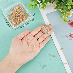 150шт латунные круглые крючки для сережек с бисером KK-BBC0005-37