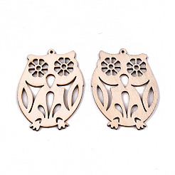 Неокрашенные натуральные деревянные большие подвески X-WOOD-N007-047