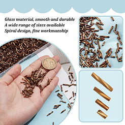 2000 шт. 4 вида стеклянных витых бусин&nbsp;SEED-GO0001-09B