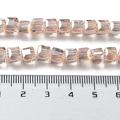 Chapelets de perles en verre électroplaqué&nbsp;LS-EGLA-D018-6x6mm-75