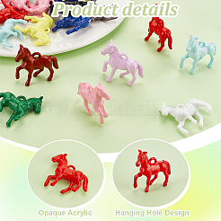 48шт 12 цвета непрозрачные акриловые подвески&nbsp;TACR-PH0001-47