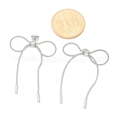 304ステンレススチール製バタフライスタッドピアス  ステンレス鋼色  49x35mm&nbsp;DJEW-B108-10P