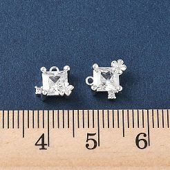 Messing micro pave klar zirkonia charme&nbsp;KK-P355-09S
