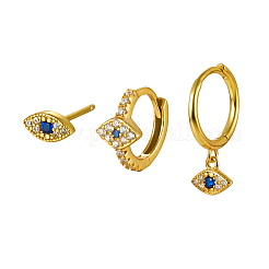 Простые комплекты сережек из стерлингового серебра s925 в форме конского глаза NN5994-1