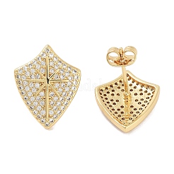 Aretes de latón con micro pavé de circonio cúbico para mujer&nbsp;EJEW-E310-12G-02