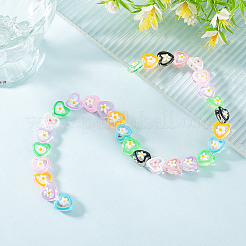 1 нить прозрачных стеклянных бусин LAMP-GO0001-21