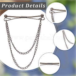 5 шт. 5-х цветные броши-цепочки из сплава FIND-GF0006-85